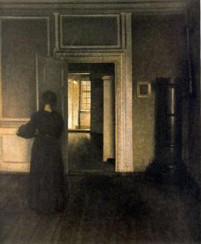 Vilhelm Hammershoi : Interior with an Oven